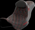 Saddlemen Pro Series Sdc Performance Seat - With Backrest - Red Stitch