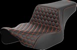 Saddlemen Step-Up Seat - Extendeded Reach - Front Honeycomb - Orange S