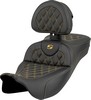 Saddlemen Roadsofa? Seat - Lattice Stitch - Gold Stitch - Extended R
