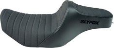 Slyfox Highnoon Seat - Vinyl - Black Logo - Touring Cvo Seat Highnoon