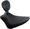 Mustang Seat Solo Wide Touring Diamond Stitched With Backrest Seat Wid