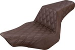 Saddlemen Seat Step-Up Lattice/Smooth Brown Seat Step Up Brwn Ls Fxsb
