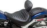 Mustang Seat Solo Touring W/Driver Bachrest Black Seat Tour Dbr Flfb 1