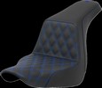 Saddlemen Seat Step Up Ls Driver Blue Stitch Seat Step Up Flsb/Fxlr 18