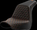 Saddlemen Seat Step Up Hc Orange Stitch Seat Step Up Flsb/Fxlr 18-Up -