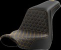 Saddlemen Seat Step Up Hc Gold Stitch Seat Step Up Flsb/Fxlr 18-Up -
