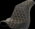 Saddlemen Seat Step Up Full Ls Gold Stitch Seat Step Up Flsb/Fxlr 18-U
