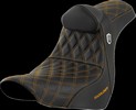 Saddlemen Seat Sdc Perf Gripper W/Br Gold Stitch Seat Pro Serie Sdc Fl