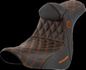 Saddlemen Seat Sdc Perf Gripper W/Br Orange Stitch Seat Pro Serie Sdc