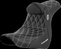 Saddlemen Seat Sdc Perf Gripper W/Br White Stitch Seat Pro Serie Sdc F