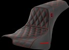 Saddlemen Seat Sdc Perf Gripper Red Stitch Seat Pro Serie Sdc Fxbb/Fxs