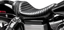 Le Pera Seat Stubs Spoiler Solo Tuck & Roll Black W/Black Stripes Seat