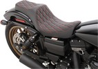 Drag Specialties Seats Seat Predator Iii Double Diamond Black/Red Seat