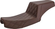 Saddlemen Step Up Seat - Tuck And Roll - Brown - Dyna Seat Step Up Brn