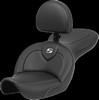 Saddlemen Explorer? Road Sofa Seat - With Backrest - Carbon Fiber Se
