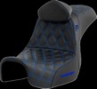 Saddlemen Pro Series Sdc Performance Seat - With Backrest - Blue Stitc