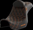 Saddlemen Pro Series Sdc Performance Seat - With Backrest - Orange Sti