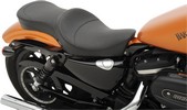 Drag Specialties Seat Low-Profile Double Bucket Smooth Black Seat Dblb