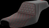 Saddlemen Step-Up Seat - Honeycomb - Red Stitching Seat Step Up Hc Red