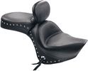 Mustang Seat Two-Piece Wide Touring 2-Up Studded With Conchos And Driv