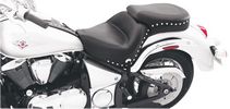 Mustang Seat One-Piece Wide Touring 2-Up Studded With Conchos Seat Wid