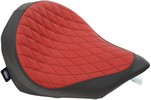 Drag Specialties Seat Low-Profile Diamond Stitch Solo Red/Black Seat L