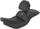 Saddlemen Road Sofa Seat - Carbon Fiber - With Backrest - Indian Seat