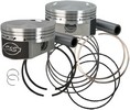 S&S Piston,Set,3-9/16"Bore,Standard,Fd,.792"Wp, Pistons Xl1250 10.3:1