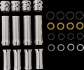 Arlen Ness Pushrod Cover Kit 10-Gauge Twin Cam Chrome Pushrod Tube Cov