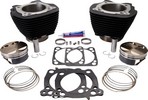 S&S Cylinder Kit 124" Big Bore W/O Highlighted Fins Black Cylinder Kt