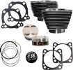 S&S Cycle Cylinder Kit 136" With Highlighted Black Granite Fins M8 Cyl