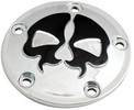 Drag Specialties Cover Points 5-Hole Split Skull Chrome Cover Pts Sp S