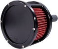 Feuling Air Cleaner - Ba Race Series - Black - Solid Cover - Red - M8