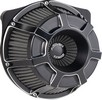 Arlen Ness Air Cleaner Beveled Inverted Black Air Cleaner - Beveled In