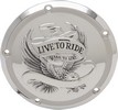 Drag Specialties Cover Derby 5-Hole Live To Ride Chrome Cover Drby Ltr