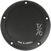Thrashin Supply Co. Cover Derby 5-Hole Dished Black Cover Derby Dish B