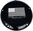 Feuling Derby Cover American Flag 5-Hole Black For Twin Cam Cover Dby
