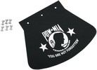 Drag Specialties Mud Flap Pow-Mia Rubber White Mudflap Pow-Mia Large