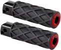 Arlen Ness Footpegs Passenger Diamond, Red Footpegs Passenger Diamond