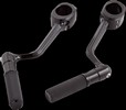 Arlen Ness Forged Highway Peg Mounts W/ Pegs - Black Highway Peg Mount