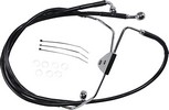 Drag Specialties Front Brake Line Black Vinyl Coated Stainless Steel E