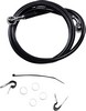 Drag Specialties Front Brake Line Black Vinyl Coated Stainless Steel E