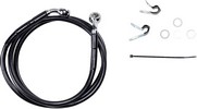 Drag Specialties Front Brake Line Black Vinyl Coated Stainless Steel E