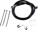 Drag Specialties Front Brake Line Black Vinyl Coated Stainless Steel E