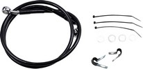 Drag Specialties Front Brake Line Black Vinyl Coated Stainless Steel E