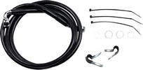 Drag Specialties Front Brake Line Black Vinyl Coated Stainless Steel E