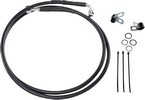 Drag Specialties Front Brake Line Black Vinyl Coated Stainless Steel E