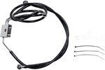 Drag Specialties Brake Line Stainess Steel Black Coated Front/Upper/Lo