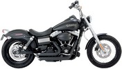 Vance&Hines Exhaust System Short Shots Staggered Black Exh Blk Ss Stag