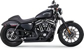 Vance&Hines Exhaust System Shortshots Staggered Black Exh Ss Stag Blk